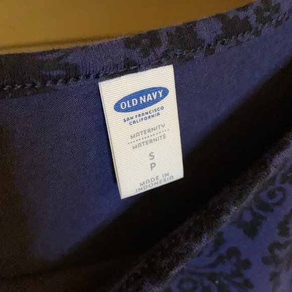 Old navy maternity blue black damask pattern dress size Small - Picture 3 of 5